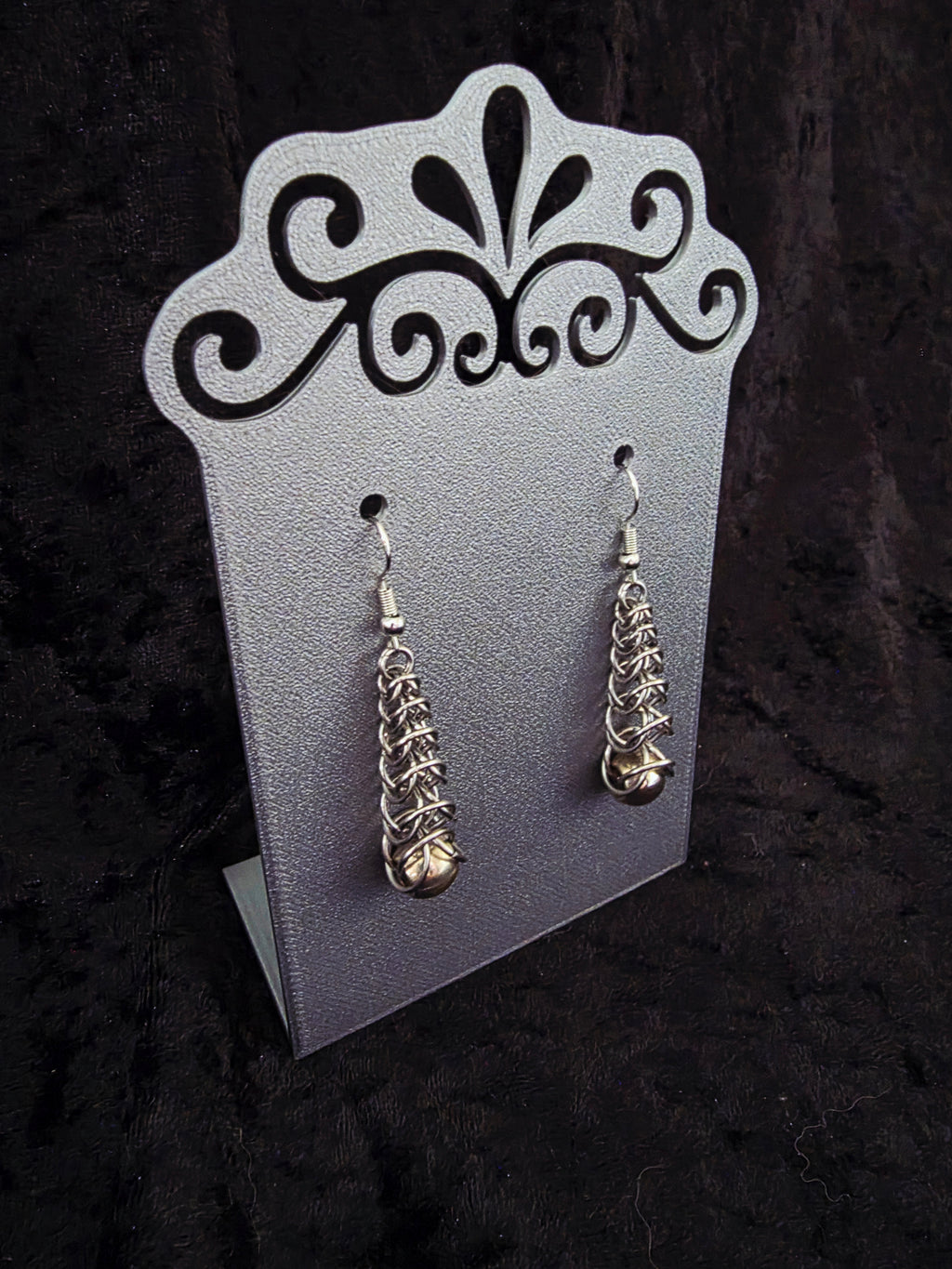 Chainmail Woven Drop Earrings