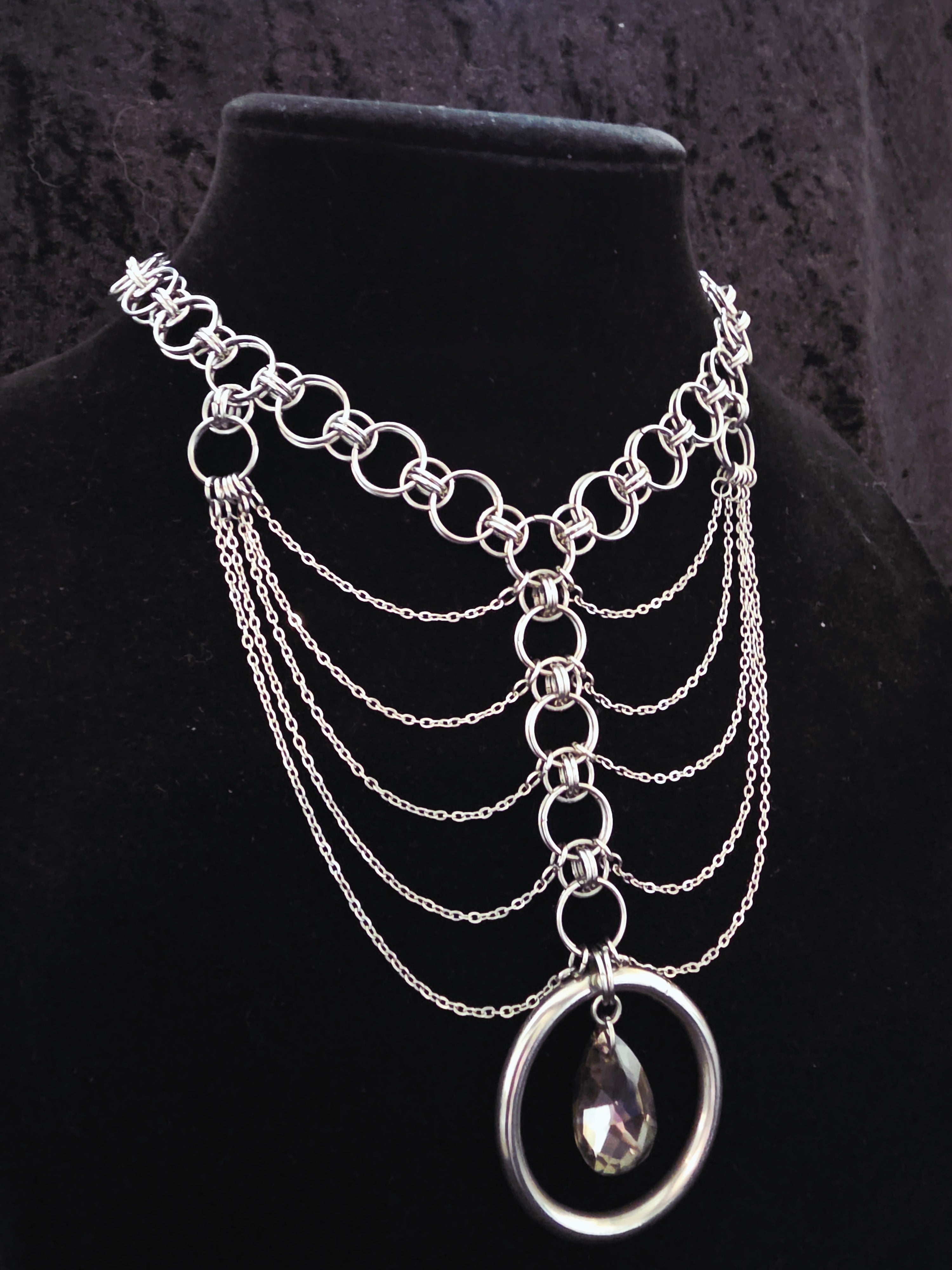Ribcage Chainmail Choker Necklace