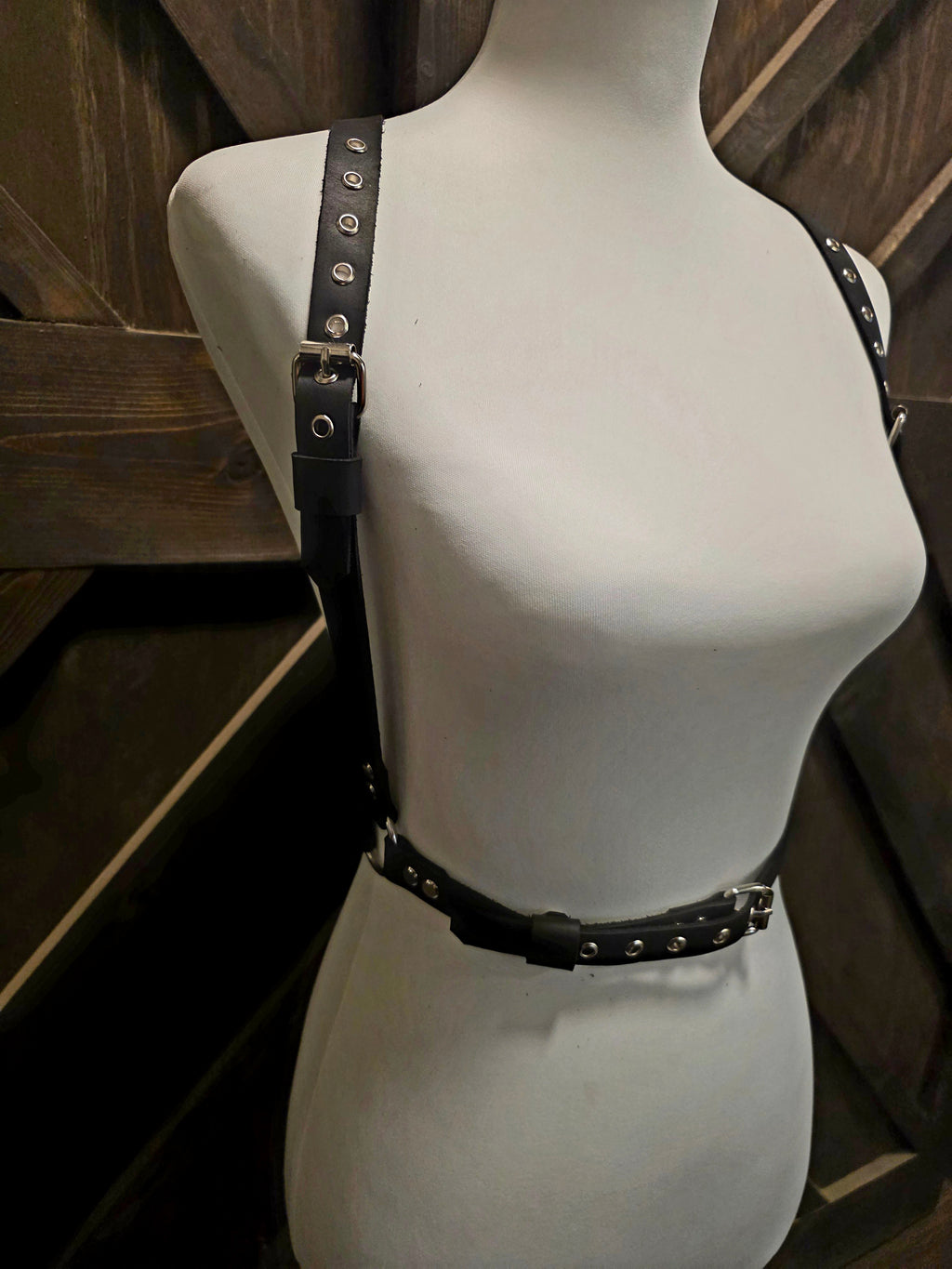 Black Leather Body Harness