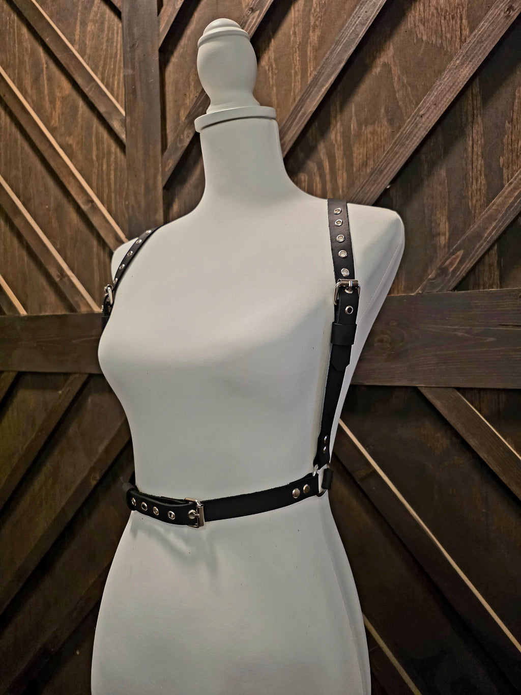 Black Leather Body Harness