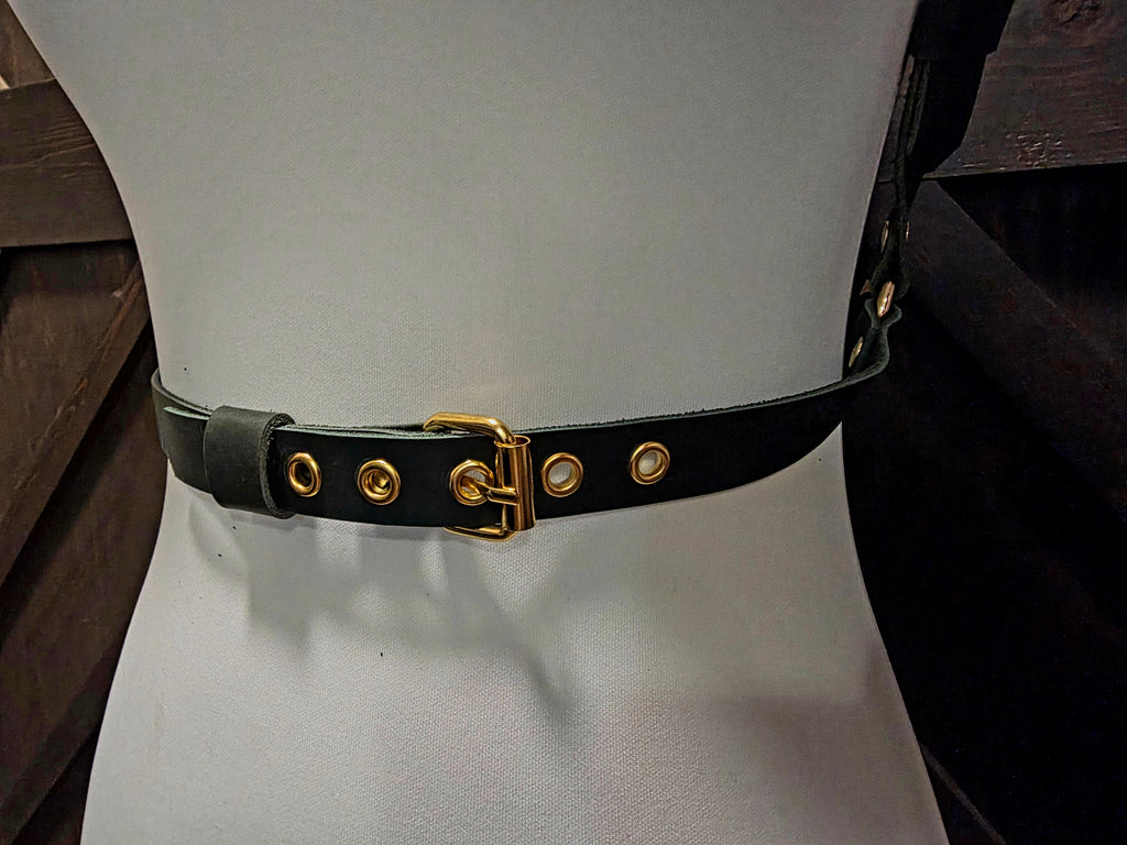 Emerald Leather Body Harness