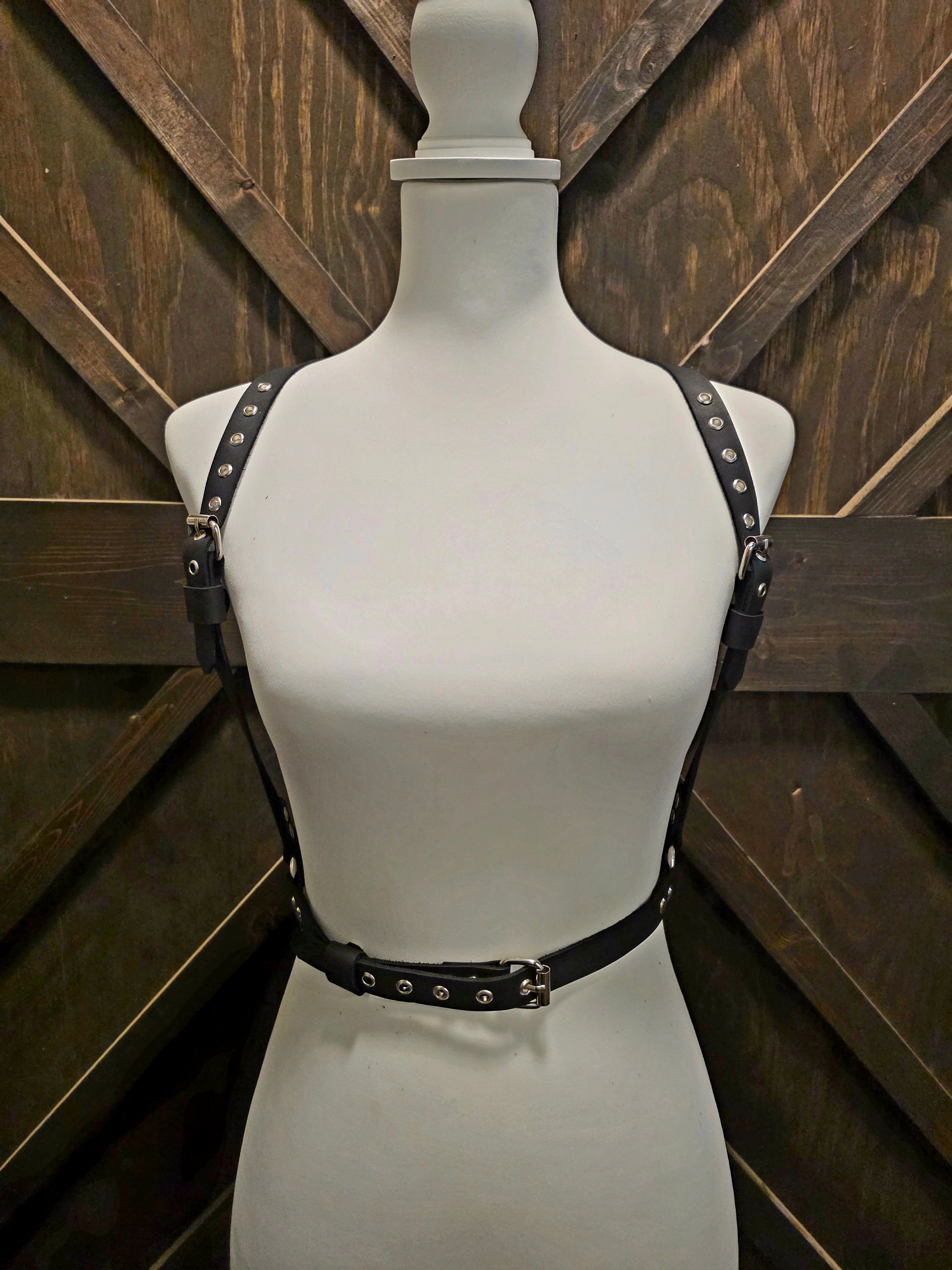 Black Leather Body Harness