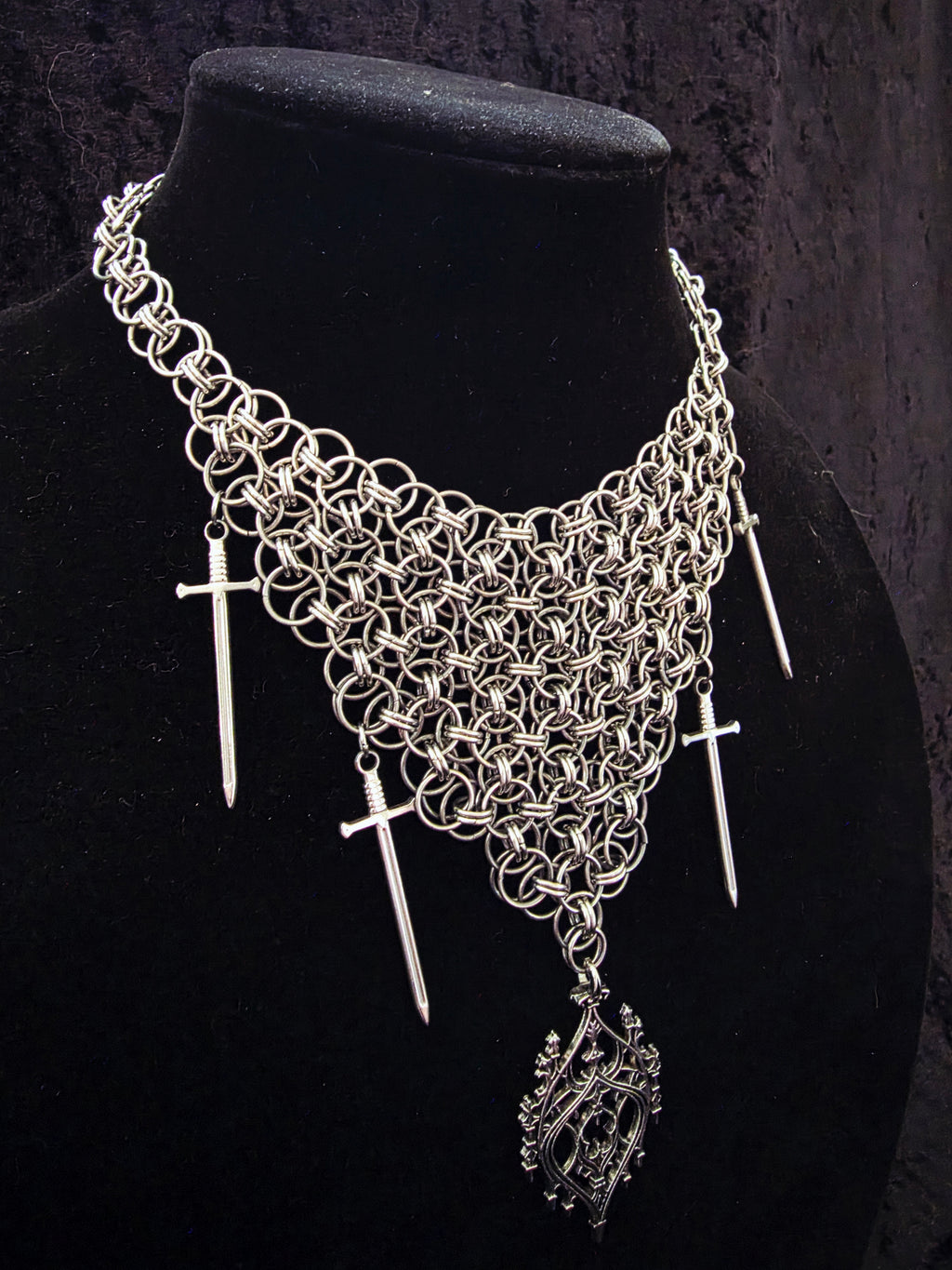 Cathedral Draped Chainmail Necklace