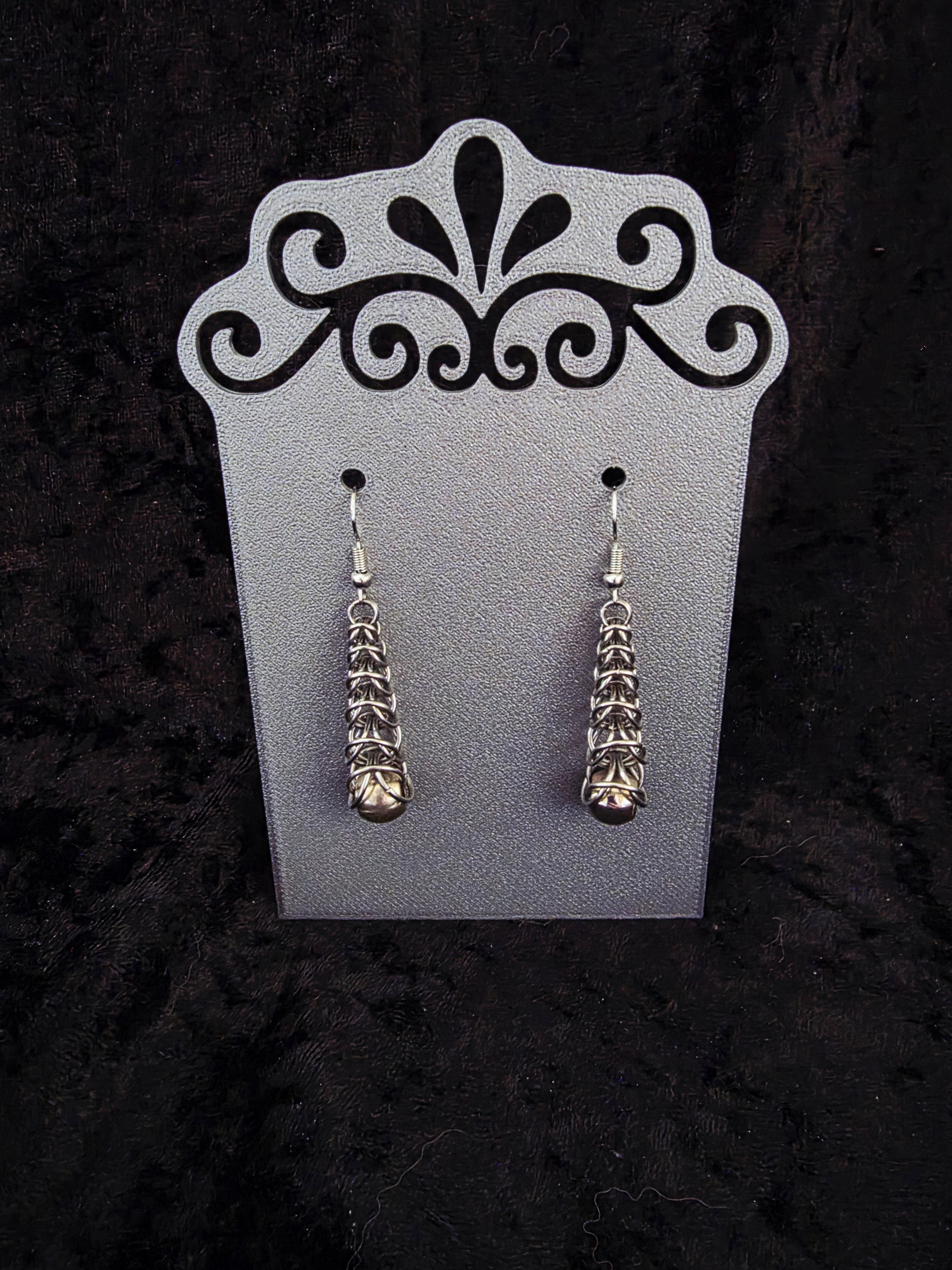 Chainmail Woven Drop Earrings
