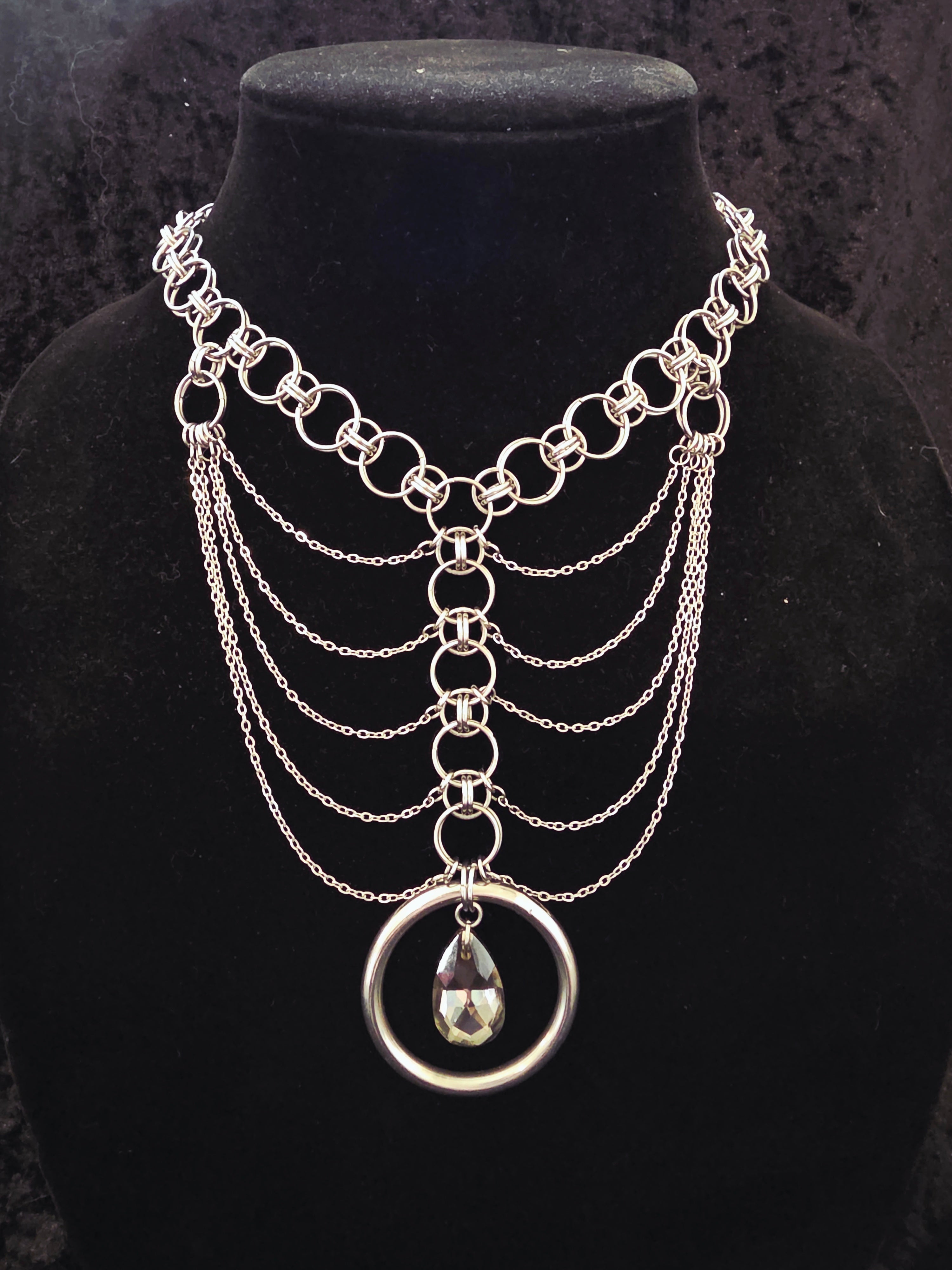 Ribcage Chainmail Choker Necklace