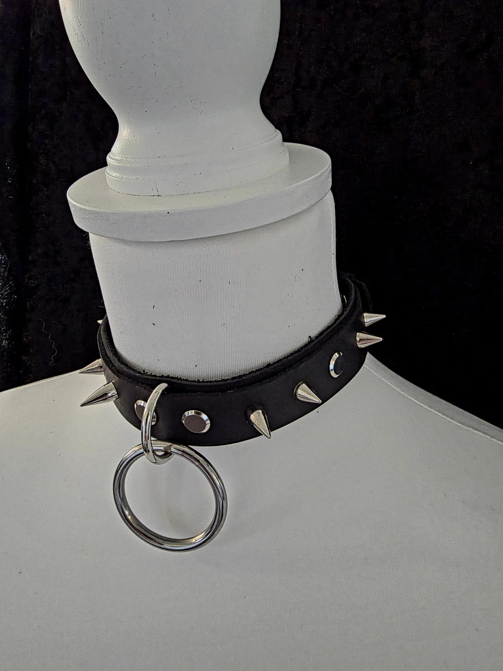 Double Layer Spiked Leather Collar