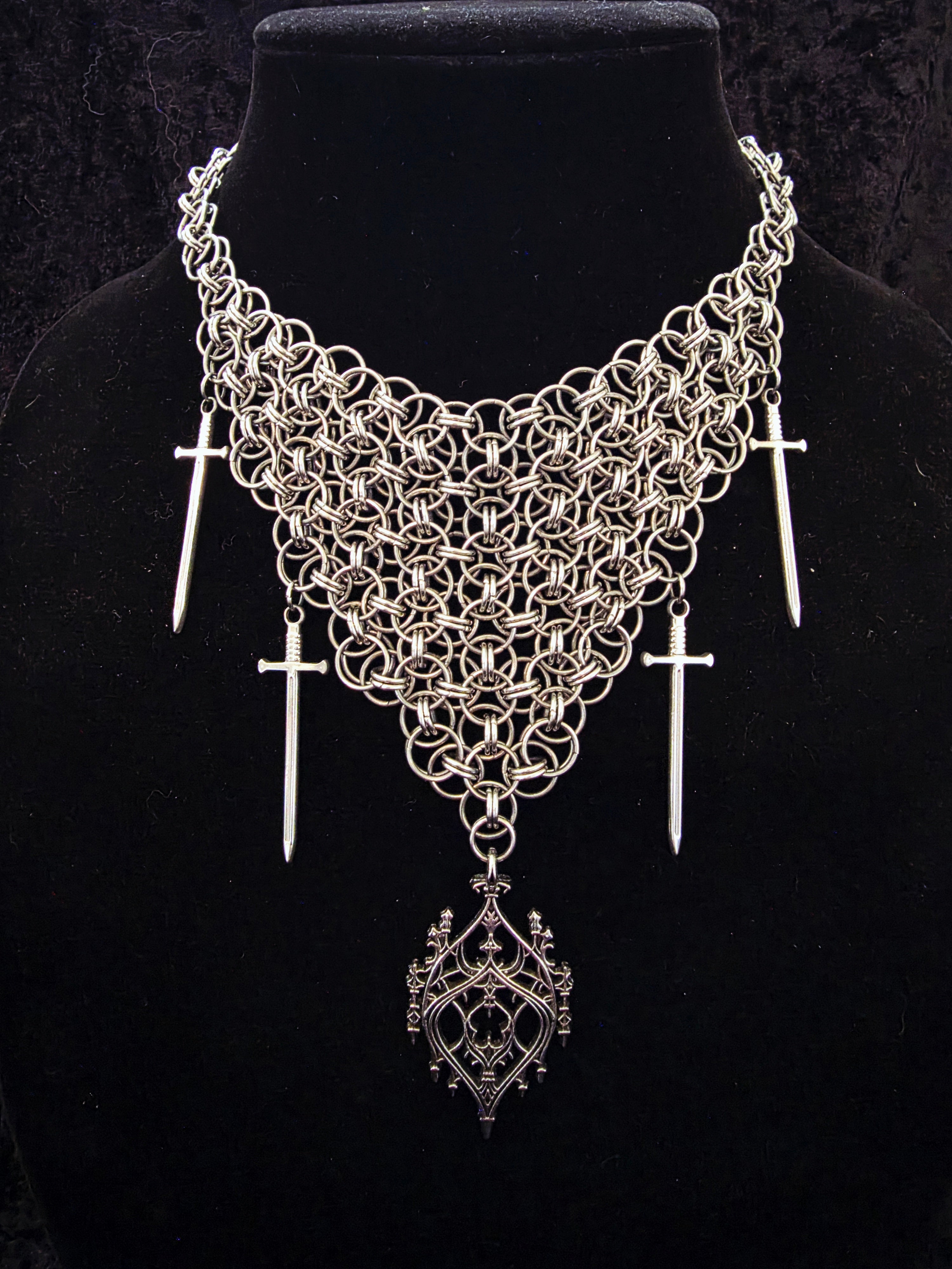 Cathedral Draped Chainmail Necklace