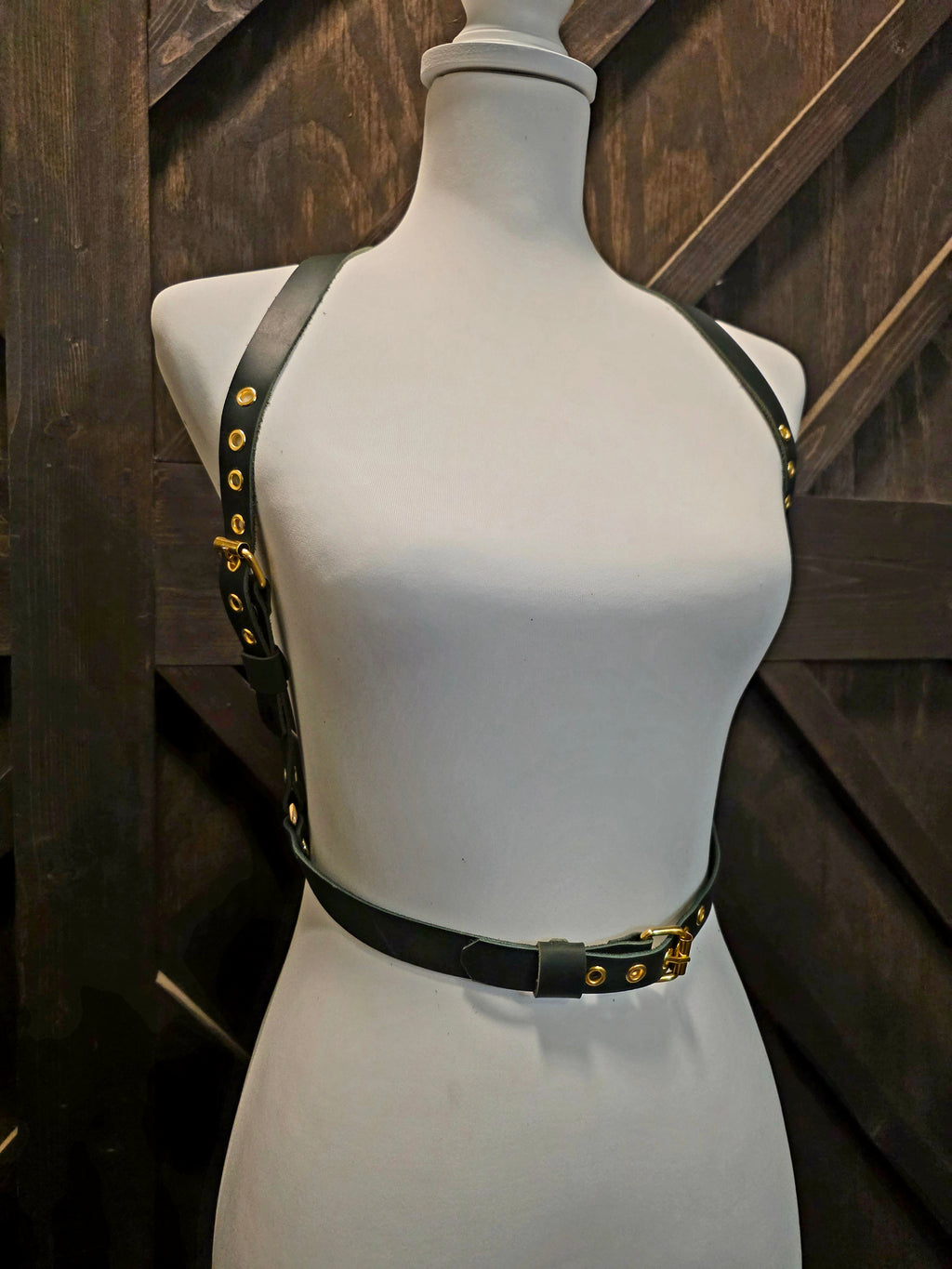 Emerald Leather Body Harness