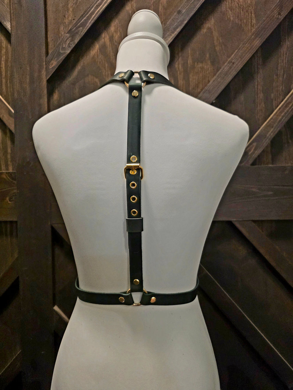 Emerald Leather Body Harness