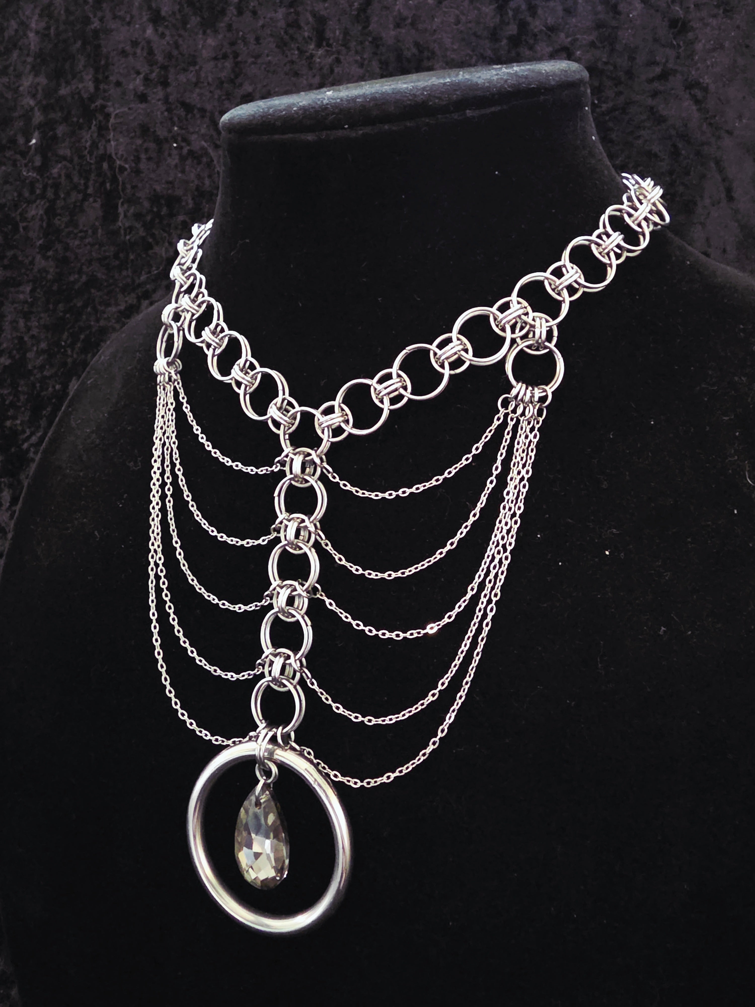 Ribcage Chainmail Choker Necklace