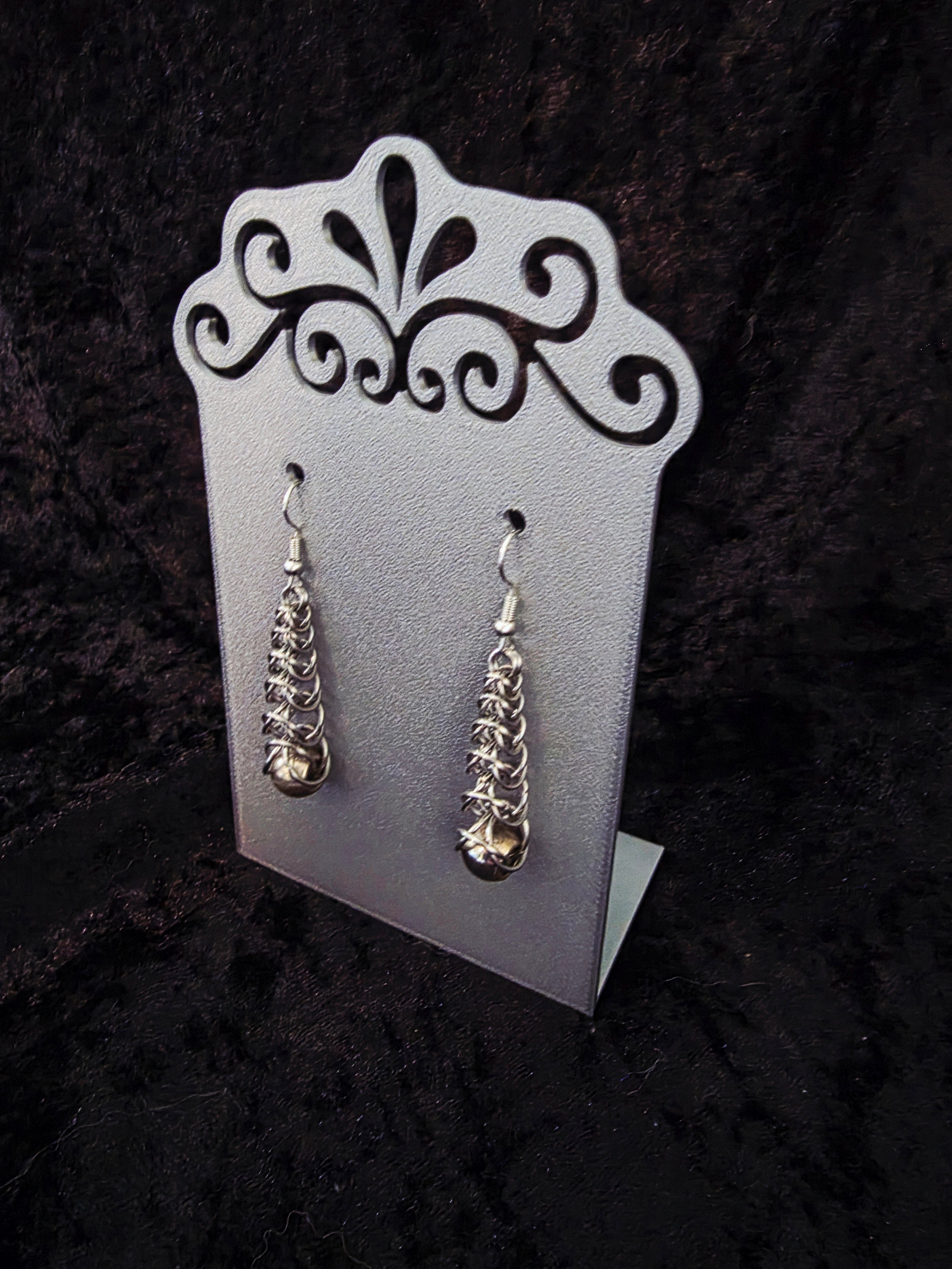 Chainmail Woven Drop Earrings