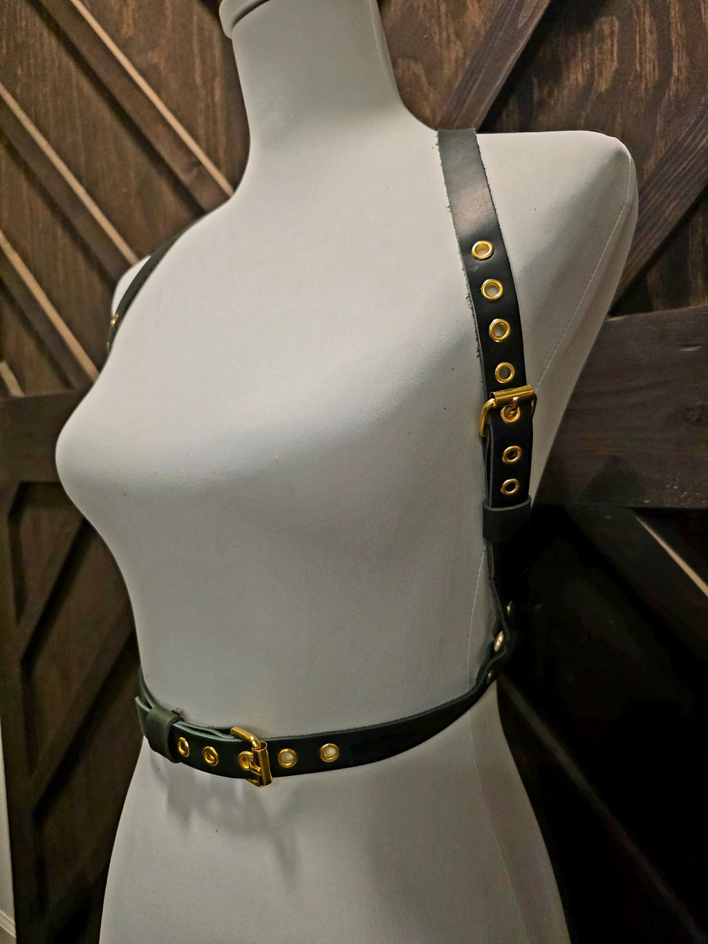 Emerald Leather Body Harness